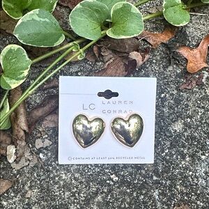 Lauren Conrad Gold Heart Earrings